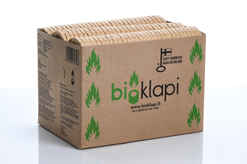 Bioklapi n.13kg tutustumispakkaus sis. sytytyspalat + info lehden